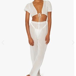 WeWoreWhat Sheer Chiffon Cover Up Two Piece Set